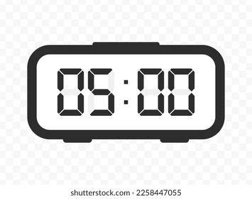 5:00 digital clock|clock 5 o'clock.